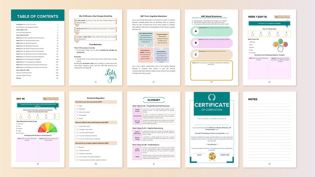 You Did That!: A Guided Cognitive Behavioral Therapy (CBT) Journal — developed with guidance from a licensed psychologist